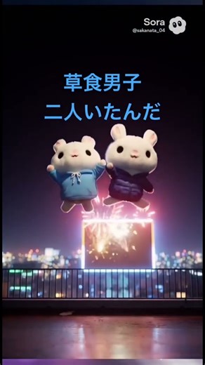 【ＡＩ】同級生です。 #うさぎ #二人暮らし