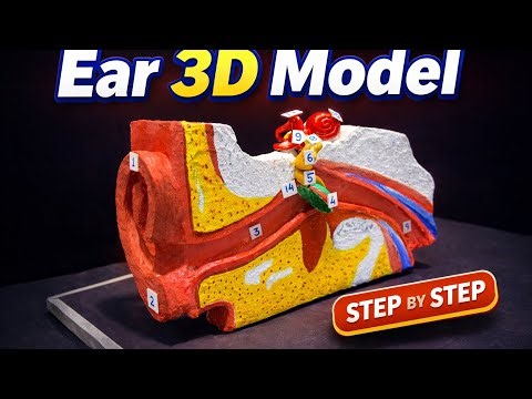 ear model project easy with cardboard and clay Nakul Sahu Art