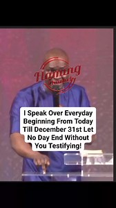 1.1M views · 108K reactions | I Speak Over Everyday Beginning From Today Till December 31st Let No Day End Without You Testifying! - Apostle Joshua Selman | Flaming Channel | Facebook