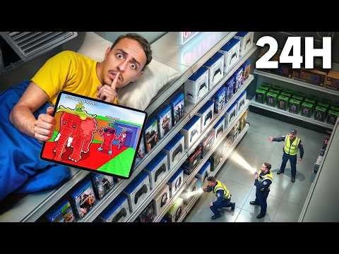 Je Joue À ROBLOX Toute La Nuit Dans Un Magasin De Jeux Vidéos !