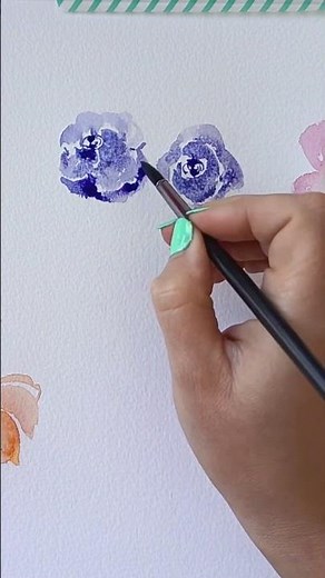 Watercolour blue roses with me easy tutorial 🌹😍 #watercolourtutorial