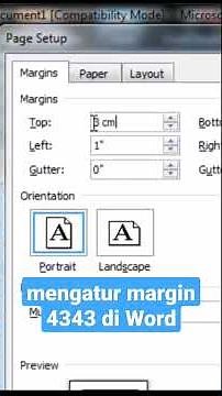 How to set 4343 margins in Word #short #shorts #tutorial #word #yearofyou