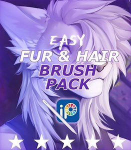 Fur & Hair Brush Set | Furry, Fuzzy, Manga, Hair, Easy to Use Rendering Brushes - Etsy