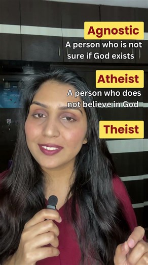 Agnostic, atheist, theist #shorts #learnenglish #englishspeaking