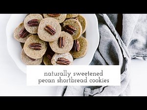 Naturally-Sweetened Pecan Shortbread Cookies
