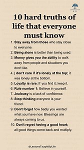 180K views · 1.3K reactions | 10 HARD TRUST OS LIFE THAT EVERYONE MUST KNOW | Lessons Taught By Life | Facebook
