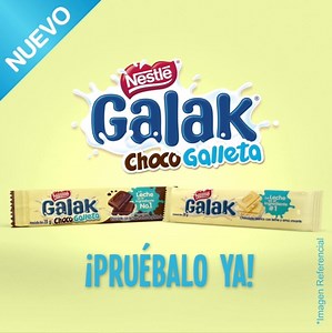 Sabemos que amas el chocolate, por eso te traemos el Nuevo chocolate GALAK® Chocogalleta. Delicioso chocolate con leche y trocitos de galleta. ¡Pruébalo! | Nestlé