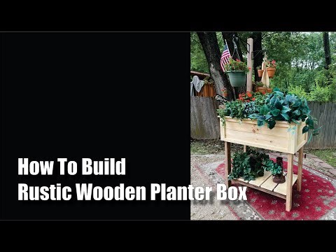 How To Build - Rustic Wooden Raised Planter Box with Fence Pickets