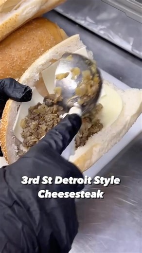49K views · 1.7K reactions | This is Chef Mike’s 3rd Street Cheesesteak.  Made with tender fall apart beef, lettuce, tomato, sweet pickled jalapenos, mushrooms, sautéed peppers & onions, swiss cheese, provolone cheese, and house-made vinaigrette. There’s a reason why this if our most popular sandwich at @detroit75kitchen! | Detroit 75 Kitchen | Facebook
