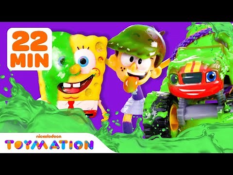 TOP Slime Moments w/ Blaze, SpongeBob, and TMNT Toys! | 22 Minute Compilation | Toymation