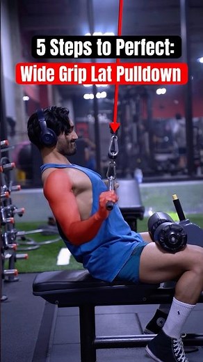 5 Steps to Perfect Wide Grip Lat Pulldowns ⚠️ #back