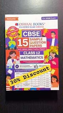 Oswaal Cbse 15 Sample Question Papers Class 12English, Physics, Chemistry & Mathematics #class12