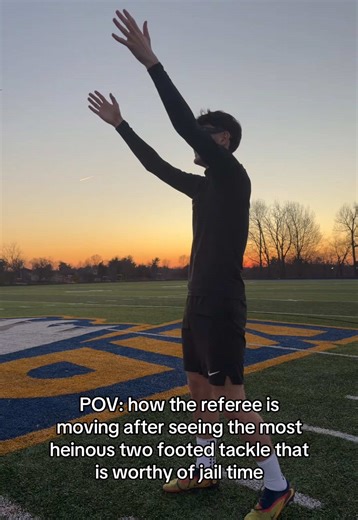 Humorous Referee Reactions to Foul Throws in Football