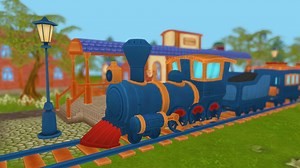 Cartoon Locomotive - 3D model by SL (@low.3d)