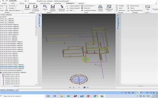 AVEVA E3D BASIC - CREATE -MODIFY CABLE TRAY SUPPORT - DESIGN MODULE