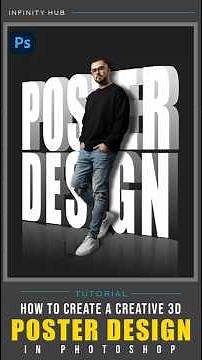 How to Create a Creative 3D Poster in Photoshop | #photoshop #infinityhub #tutorial #ytshorts