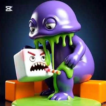 “Color Clash: Pink Grin vs. Green Gloom”