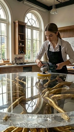 Crafting the ultimate "Tree of Life" table! 🌳💧