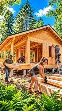 🏡 They Built This Wooden House From Scratch! 😱🔨 #Shorts ‪@papatechnologies‬