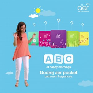 This monsoon, learn a new kind of ABC with Godrej aer pocket bathroom fragrances. Spoiler alert: It will turn your monsoon blues into monsoon grooves. #ABCofHappyMornings #Godrejaerpocket | Godrej aer