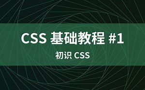 CSS 基础教程#1 - 初识 CSS (2021年)