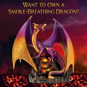 Light the incense in these dragon sculptures and watch smoke billow out their mouths! Shop Now! https://bit.ly/3IqZUOv | The Bradford Exchange