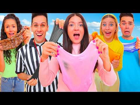 MANGIAMO SOLO CIBO DEL COLORE DELLO SLIME CHALLENGE CON I NOSTRI AMICI!!
