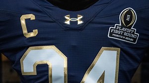 Notre Dame unveils uniforms for historic playoff game against IU