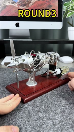 Propeller-driven Stirling engine#model #engine #toys