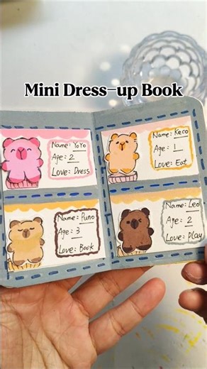 Mini Capybara Dress-Up Book| Cute Paper Craft