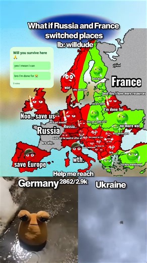 What if Russia and France switched Places 🇪🇺 #fyp #shorts #countries #geography #memes #europe