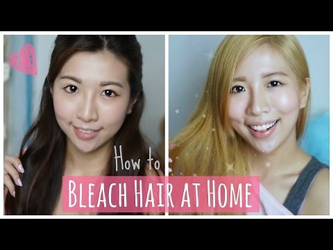 How to Bleach Hair at Home ⎜Asian Dark Hair to Blonde D.I.Y. ❤︎ Peachy Bunny Beauty