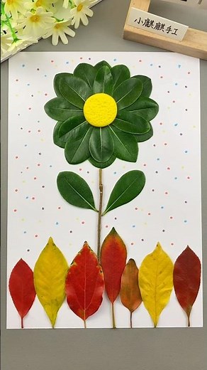 DIY Nature Art! 🍂 Super Simple Flower & Leaf Collage for Kids 🎨