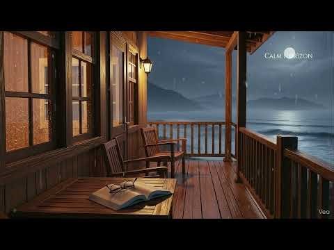 Relaxing Sleep Music #39 | Full Moon Ocean View, Calm Piano & Gentle Waves
