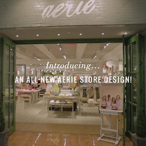 Introducing… an all-new Aerie store design! We’re open now at Crabtree Valley Mall, and there are more stores coming soon. Find out all about our amazing new design on the blog now! Read more: http://bit.ly/2Fb4O36 | Aerie