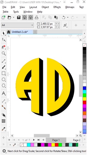 Corel Draw Tutorial AD Logo