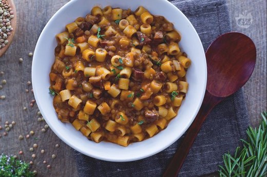 Pasta and lentils