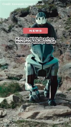 Kawasaki Unleashes Rideable Robot Wolf #kawasaki #robot #corleo #fyp | kawasaki