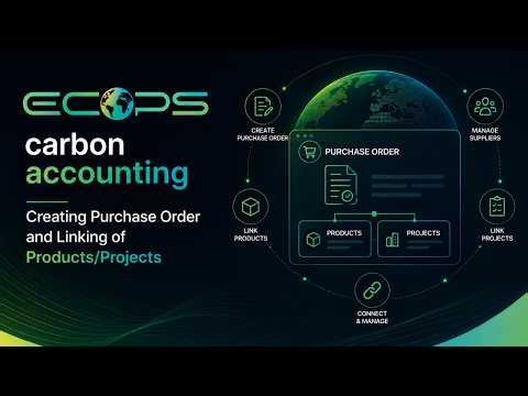 ECOPS Carbon Accounting | Creating Purchase Order and linking of Products/Projects