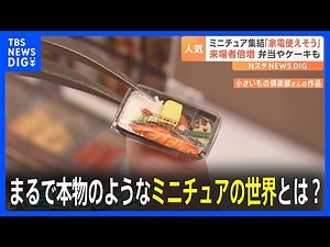 まるで本物のようなミニチュアアートの作品展 来場者数は去年の倍 超リアルな12分の1の世界とは！？｜TBS NEWS DIG