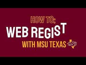 How To: Complete Web Registration