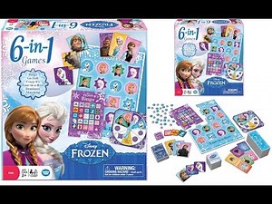 FROZEN 6-in-1 GAME COLLECTION Disney Princess Elsa Anna Olaf -- Unboxing review!!!