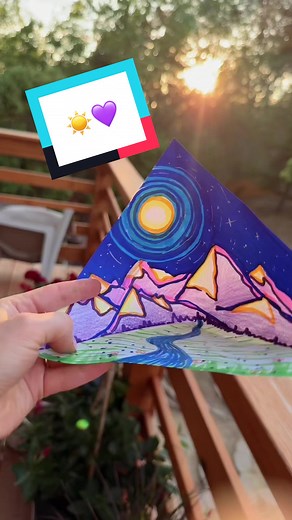 3-D Triangles: Creative Landscape Art Project