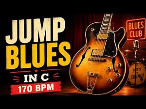 Jump Blues Guitar Backing Track in C | Swinging 12 Bar Blues Jam – 170 BPM