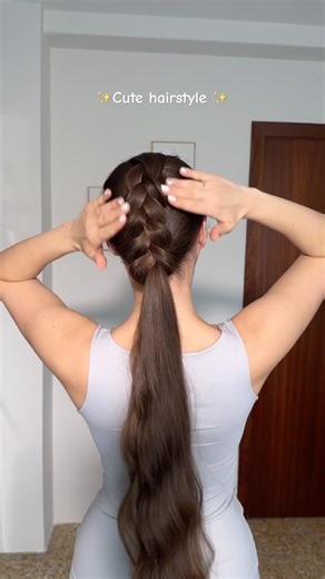A simple and cute hairstyle✨#hairstyle #hairstyle #easyhairstyle #longhair