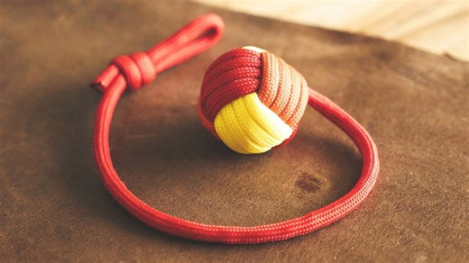 Three-color paracord monkey’s fist: Easy beginner’s tutorial