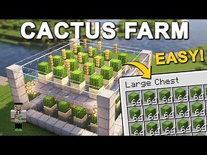 SIMPLE 1.21 🌵 CACTUS 🌵 FARM TUTORIAL in Minecraft Bedrock (MCPE/Xbox/PS/Switch/PC)