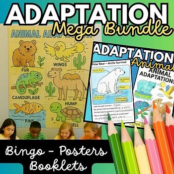 Animal Adaptation Matching Project | Science Bundle for Grades 1–3