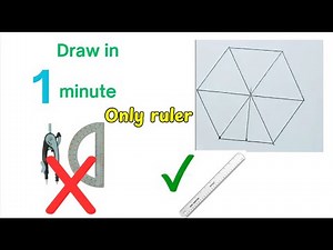 How to draw a DIY Regular Hexagon! No Compass/Protractor!