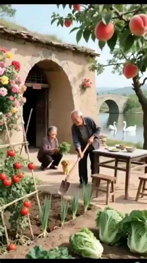 🌿 Peaceful Village Morning | Charming Rural Life with an Old Couple #Shorts